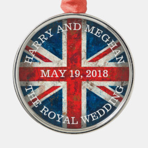 Ornement En Métal Mariage royal Harry and Meghan