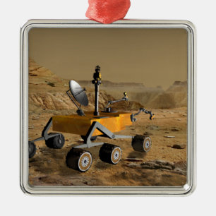 Ornement En Métal Mars Science Laboratory voyage près d'un canyon