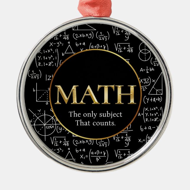 Ornement En Métal Math Teacher Awesome Gold Teacher Appreciation Day (Devant)