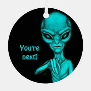 Ornement En Métal Mauvais Alien, Tu es le prochain !