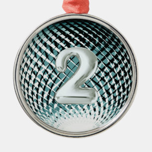 Ornement En Métal Médaille d'argent, 2e place gagnante Sticker