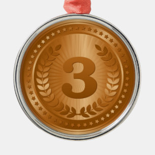 Ornement En Métal Médaille de bronze 3ème place