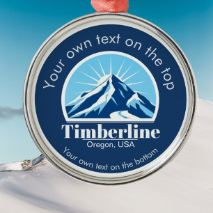 Ornement En Métal Médaille de la station de ski de Timberline Oregon