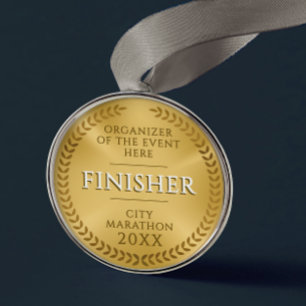 Ornement En Métal Médaille de Sport Classique Gold Lawrel Finisher