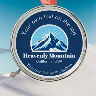 Ornement En Métal Médaille de vacances ski HeavenMountain California