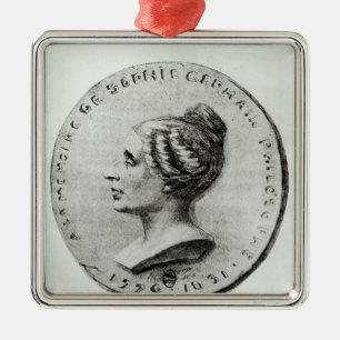 Ornement En Métal Médaille dépeignant Sophie Germain