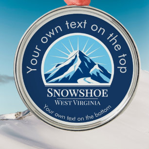 Ornement En Métal Médaille Snowshoe Virginie-Occidentale