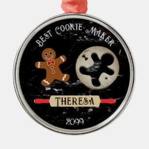 Ornement En Métal Meilleur Cookie Maker Personnalisé Gingerpain Méta