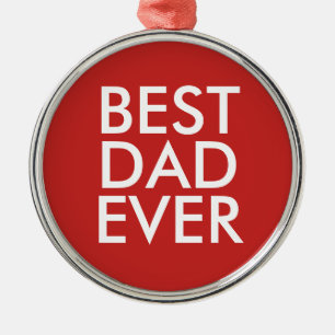 Ornement En Métal Meilleur papa   Idée cadeau de Noël