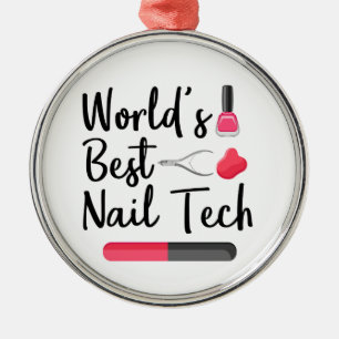 Ornement En Métal Meilleur technicien en ongles du monde