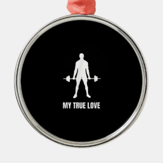 Ornement En Métal Mens Weightlifter Barbell entraînement tenue d'ent