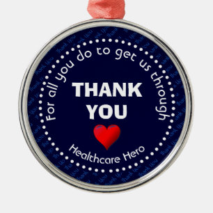 ORNEMENT EN MÉTAL MERCI HEALTHCARE HERO