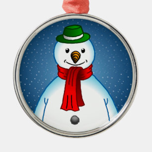 Ornement En Métal Merry Snowman