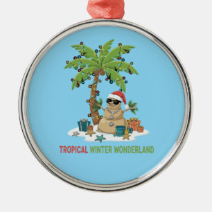 Ornement En Métal Merveilleux Noël Tropical   Drôle de Noël 