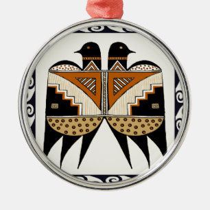 Ornement En Métal Mimbres Twin Birds