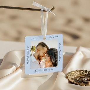 Ornement En Métal Minuscule mariage élégant lune de miel photo