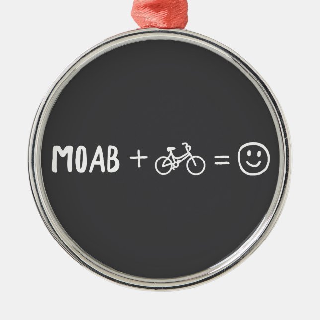 Ornement En Métal Moab Utah Plus Bikes Makes You Happy (Devant)