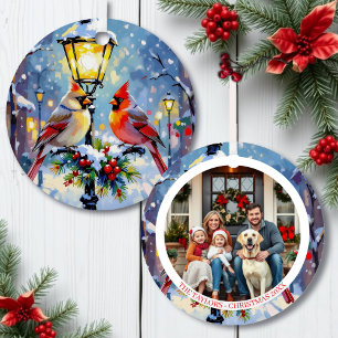 Ornement En Métal Modèle de photo de Noël personnalisé pour Cardinal