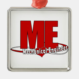 ORNEMENT EN MÉTAL MOI GRAND INGÉNIEUR MÉCANIQUE LOGO ROUGE