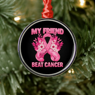 Ornement En Métal Mon ami a vaincu le cancer