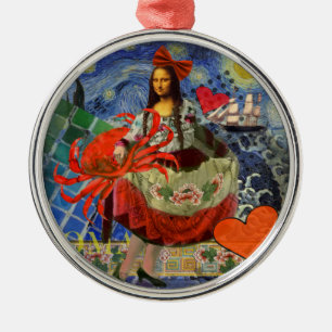 Ornement En Métal Mona Lisa Fun Zodiaque Fantaisiste 