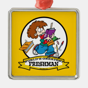 ORNEMENT EN MÉTAL MONDE LE PLUS GRAND FRESHMAN GARY CARTOON
