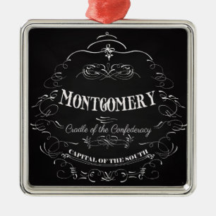 Ornement En Métal Montgomery Alabama - berceau du Confederacy