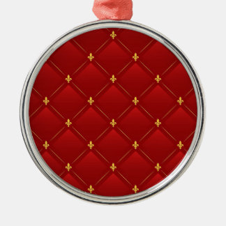 Ornement En Métal Motif art nouveau rouge et or