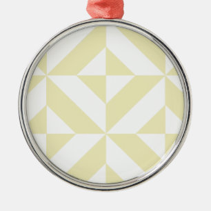 Ornement En Métal Motif de cube géométrique or pâle