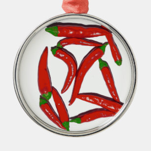 Ornement En Métal Motif Hot Red Chili Peppers