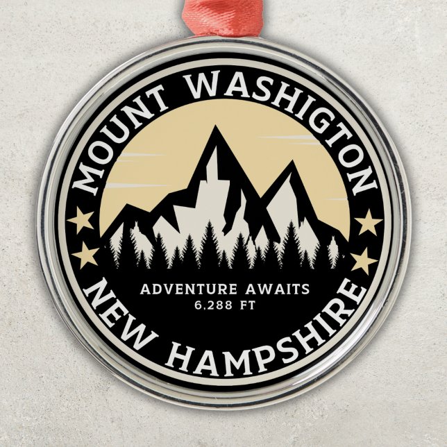 Ornement En Métal Mount Washington Mountain Landscape Souvenir (Créateur téléchargé)