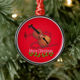 Ornement En Métal Musique de violon de Noël