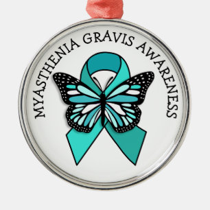 Ornement En Métal Myasthenia Gravis Sensibilisation Beurre-ruban