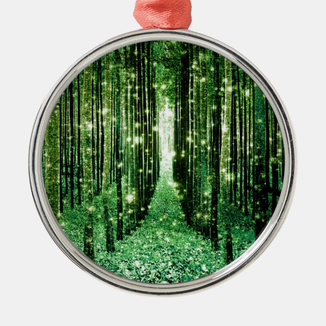 Ornement En Métal Mystère vert de la Forêt Magique (Devant)