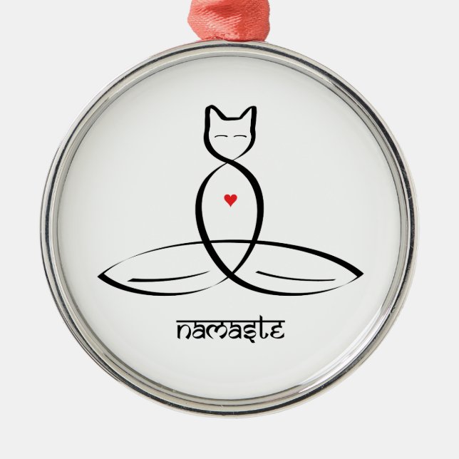 Ornement En Métal Namaste - Texte de style sanskrit. (Devant)