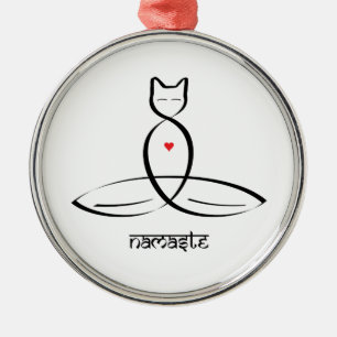 Ornement En Métal Namaste - texte Sanskrit de style