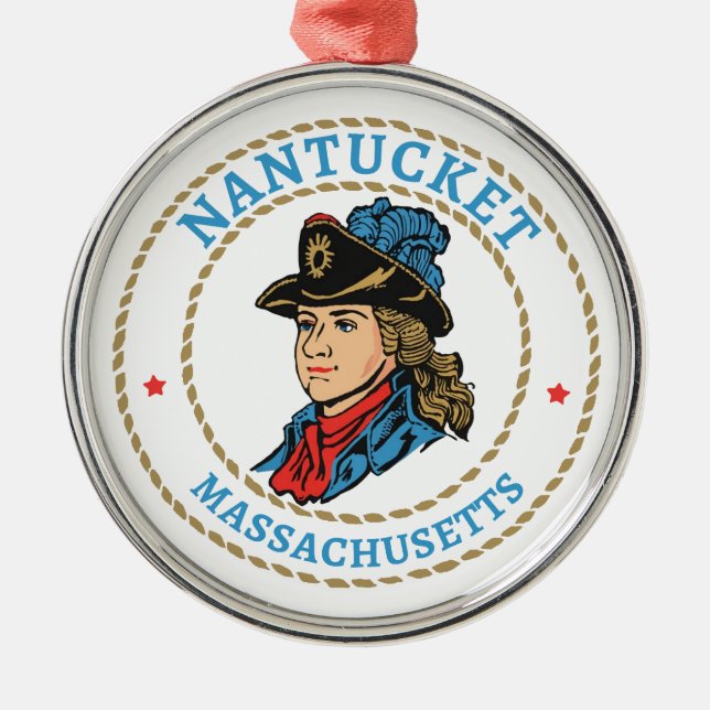 Ornement En Métal Nantucket Massachusetts Colonial (Devant)