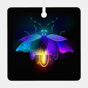 Ornement En Métal Neon Firefly sur noir