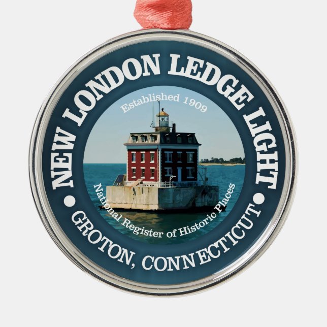 Ornement En Métal New London Ledge Light (Devant)