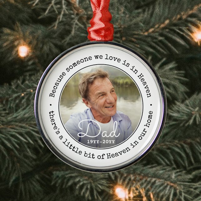 Ornement En Métal N'importe quel texte Photo commémorative Quelqu'un (Créateur téléchargé)