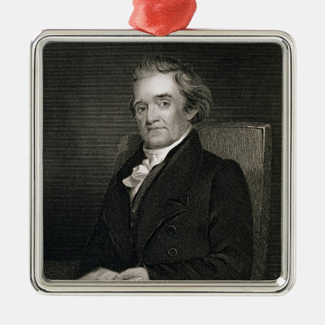 Ornement En Métal Noah Webster (1758-1843) gravé par Frederick W. (Devant)