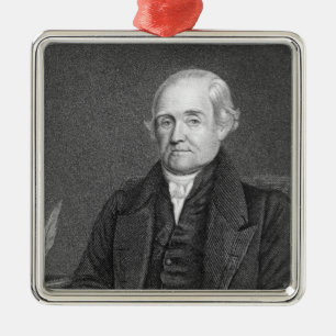 Ornement En Métal Noah Webster a gravé par G. Parker