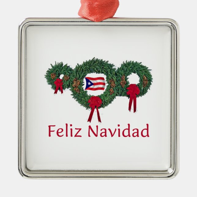 Ornement En Métal Noël 2 de Porto Rico (Devant)