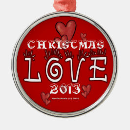 Ornement En Métal Noël Amour (année)
