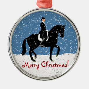 Ornement En Métal Noël de cheval de dressage de Milou