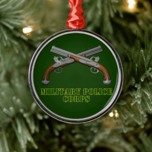 Ornement En Métal Noël de la police militaire