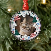 Noël de photo de chat personnalisé
