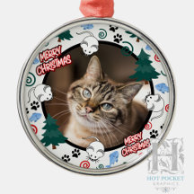 Noël de photo de chat personnalisé