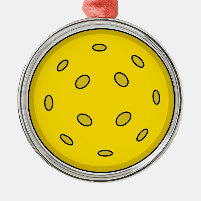 Ornement En Métal Noël de Pickball (Devant)