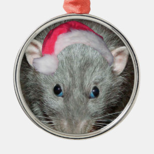 Ornement En Métal Noël de rat d'abruti de Père Noël